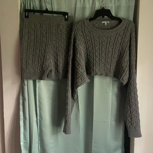 Fashion Nova Sweater/ Short Set